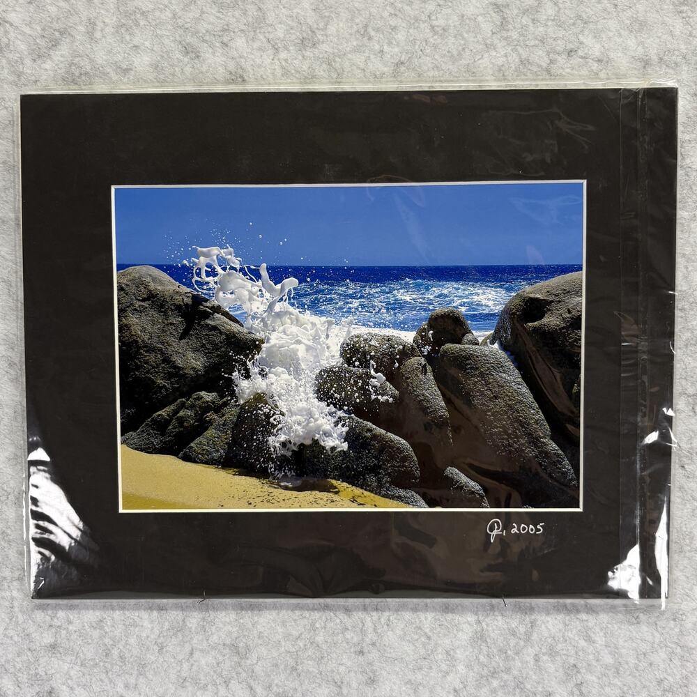 Jeffrey Brian Fisch Signed Photo Cabo Splash Matted Fine Art Photograph 14x11